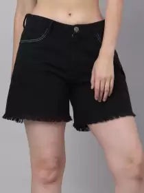 Women Mid-Rise Denim Shorts