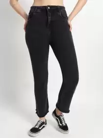 Women Boyfriend Fit High-Rise Jeans