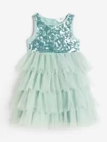 Girls Sequined Tulle Dress