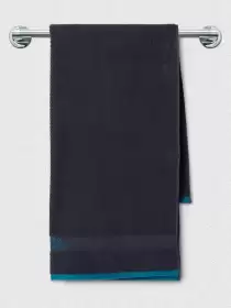 Men Striped 500 GSM Cotton Terry Antimicrobial Bath Towel
