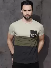 Colourblocked Raw Edge T-shirt