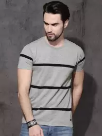 Striped Round Neck T-shirt