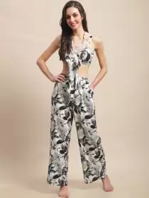 Women Floral Printed Beachwear Set