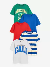 Boys 5-pack jersey T-shirts