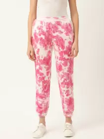 Women Tie & Dye Cotton Relaxed-Fit Joggers