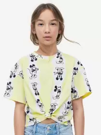 Girls Tie-Hem Cotton T-shirt