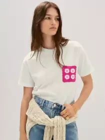 Crochet Pocket T-shirt