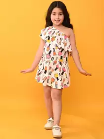 Girls Flutter Sleeve Dress