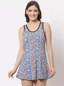 Printed Swimming Dress