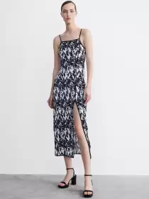 Floral Print Sheath Midi Dress