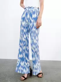 Women Flared High-Rise Trousers