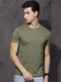 Solid Round Neck T-shirt