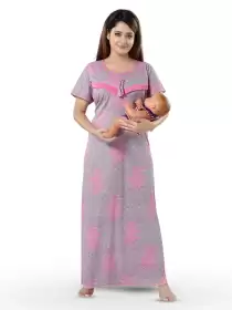 Printed Satin Nightdress