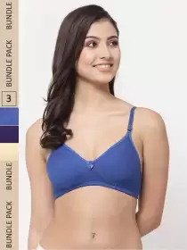 Pack Of 3 Cotton T-Shirt Bra