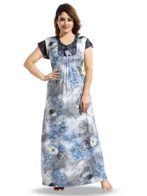 Printed Satin Nightdress