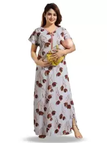 Printed Satin Nightdress
