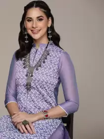 Women Embroidered Kurta with Palazzos