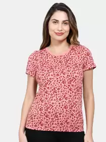 Floral Printed Cotton T-shirt