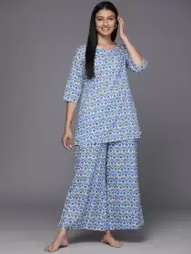Women Floral Print Night suit