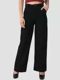 Women Cotton Parallel Trousers