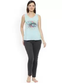 Women Printed Night Suit