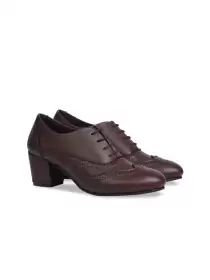 Women Heeled Oxford Shoes - image 2