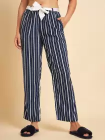 Women Striped Lounge Pants