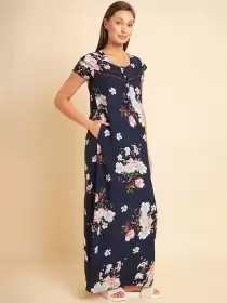 Floral Printed Maxi Nightdress