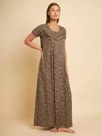 Floral Printed Maxi Nightdress