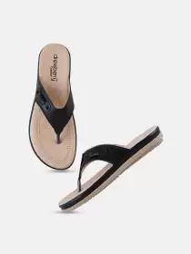 Women Textured T-Strap Flats