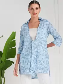 Women Cotton Tie-Up Shrug