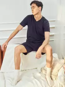 Men V-Neck Night Suit