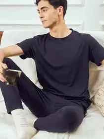 Men Round Neck Night Suit