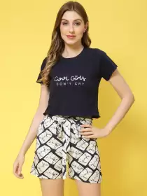 Women Graphic Print Night suit