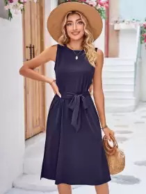 Sleeveless Fit & Flare Dress