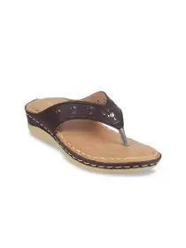 Women Textured Open Toe Flats