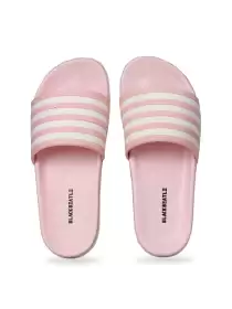 Women Striped Sliders