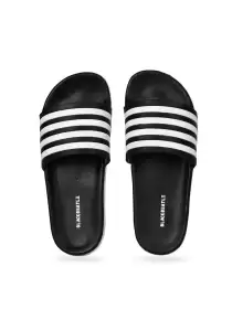 Women Striped Sliders