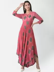 Geometric Printed Ethnic Dress