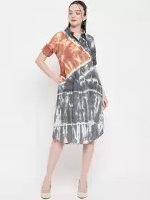 Print A-Line Dress