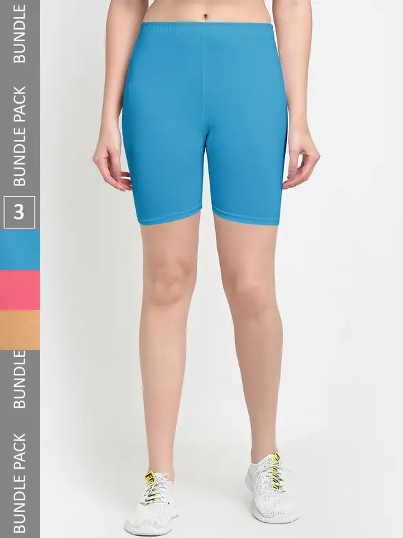 Women Pack Of 3 Sports Shorts image