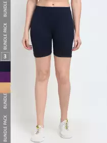 Women Pack Of 3 Yoga Shorts