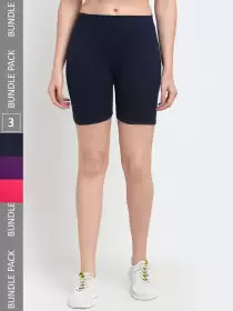 Women Pack Of 3 Yoga Shorts