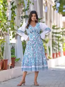 Floral Print Fit & Flare Dress