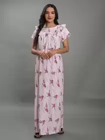 Floral Printed Maxi Nightdress