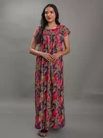 Tropical Print Maxi Nightdress