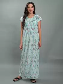 Floral Printed Maxi Nightdress