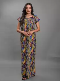 Tropical Print Maxi Nightdress