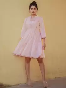 A-Line Flared Sleeve Dress