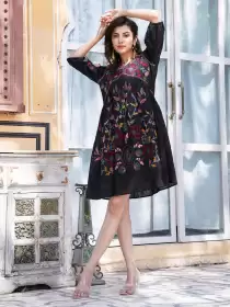 Floral Print Fit & Flare Dress